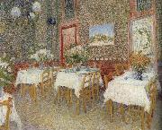 Vincent Van Gogh Interieur of a restaurant oil